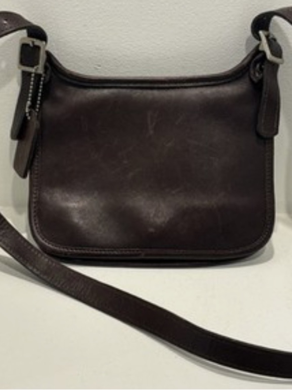 Vintage 1990s Leather Coach Mini Hippie Flap bag (Style #9142)